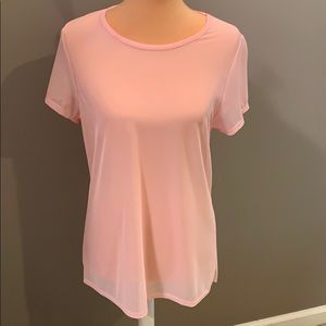 Krush Pink Short Sleeve Sheer Tee L